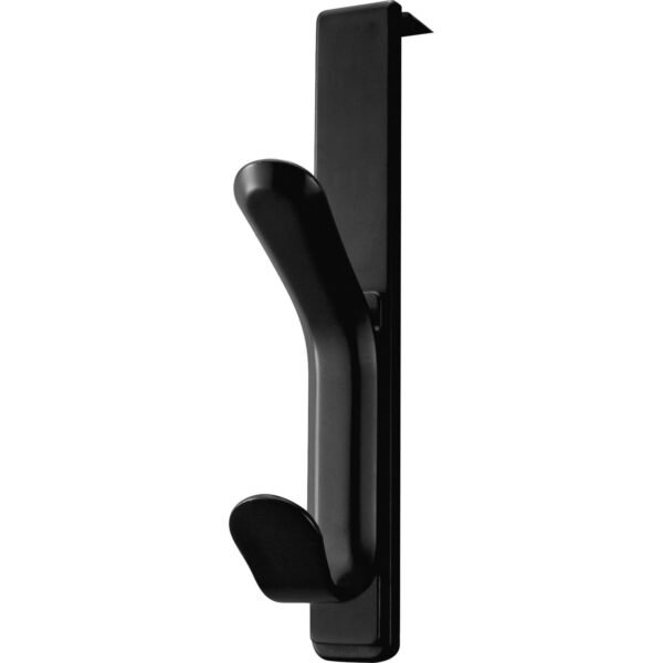 Lorell Over-the-panel Double Coat Hook Double Hook - for Coat, Garment - Plastic - Black - 1 Each (LLR80665)