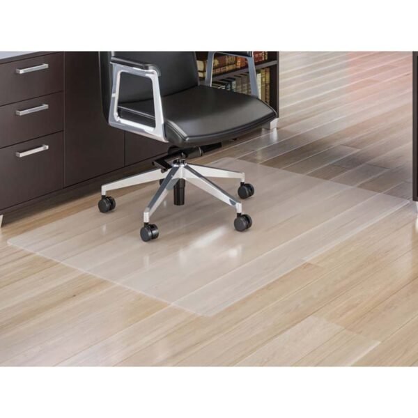 Lorell Oversized Chairmat Hard Floor - 60" Width x 60" Depth - Square - Polycarbonate - Clear - 1 Each (LLR02357)