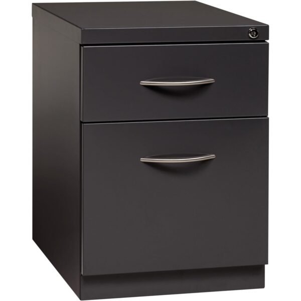 Lorell Premium Box/File Mobile File Cabinet with Arm Pull 15" Width x 19.9" Depth x 21.8" Height - 2 x Drawer(s) for Box, File - Letter - Vertical - Pencil Tray, Ball-bearing...