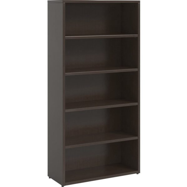 Lorell Prominence 2.0 Bookcase 69" Height x 34" Width x 12" Depth, x 1" Thickness Top - 0 Door(s) - 5 Shelve(s) - Band Edge - Material: Particleboard - Finish: Laminate...