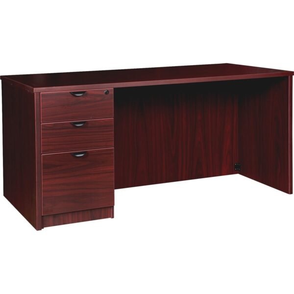 Lorell Prominence 2.0 Left-Pedestal Desk x 1" Thickness Top, 29" Height x 66" Width x 30" Depth - 3 x File, Box Drawer(s) - Single Pedestal on Left Side - Band Edge - Material:...