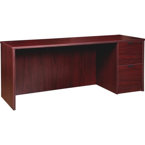 Lorell Prominence 2.0 Right-Pedestal Credenza 29" Height x 72" Width x 24" Depth, x 1" Thickness Top - 2 x File Drawer(s) - Single Pedestal on Right Side - Band Edge - Material:...