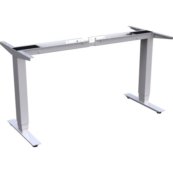Lorell Quadro Workstation Sit-to-Stand 3-tier Base Silver Base - 24" to 50" Adjustment - 50" Height - 1 Each (LLR25948)