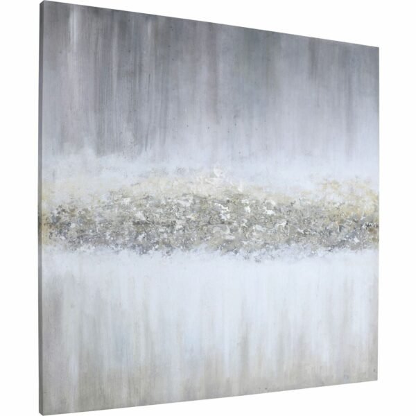 Lorell Raining Sky Frameless Abstract Art 40" Height x 40" Width - Gray - Acrylic - 1 Each (LLR04480)