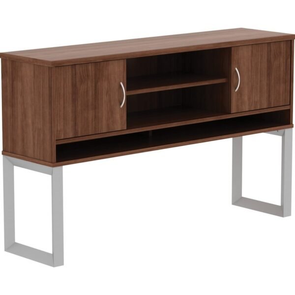 Lorell Relevance Series Freestanding Hutch 36" Height x 59" Width x 15" Depth - 3 Shelve(s) - Finish: Walnut Laminate (LLR16240)