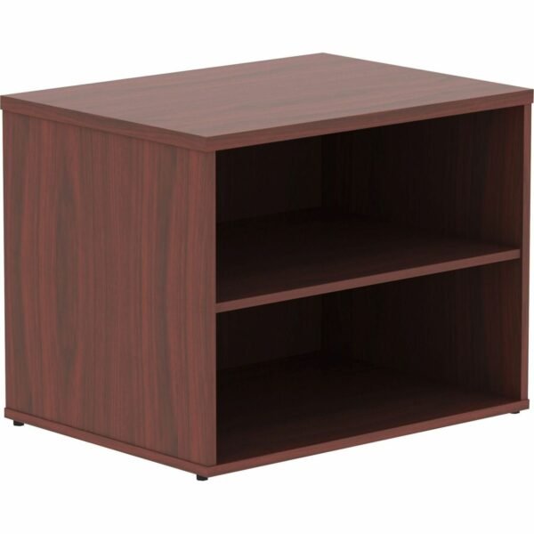 Lorell Relevance Series Storage Cabinet Credenza w/No Doors 23.1" Height x 29.5" Width x 22" Depth - 2 Shelve(s) - Finish: Mahogany, Laminate (LLR16214)