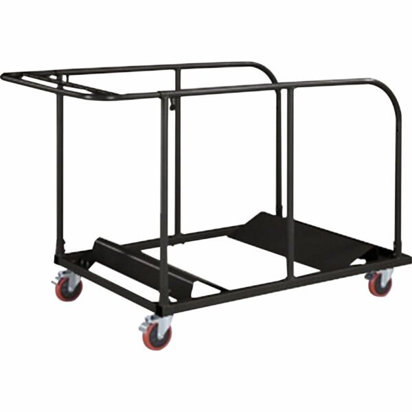 Lorell Round Planet Table Trolley Cart Steel - 52" Width x 32.75" Depth x 40.16" Height - Charcoal - For 16 Devices - 1 Each (LLR65955)