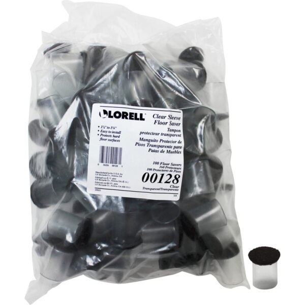 Lorell Sleeve Floor Protectors Clear, Transparent - 100/Bag (LLR00128)