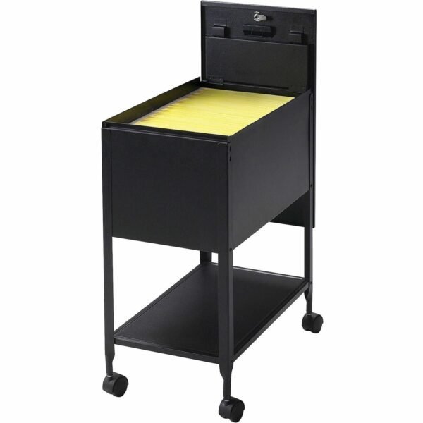 Lorell Standard Mobile File 4 Casters - 13.50" Width x 24.75" Depth x 28.25" Height - Black - 1 Each (LLR60177)