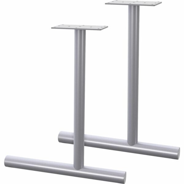 Lorell Training Table C-Leg Table Base with Glides Metallic Silver C-leg Base - 1 Set (LLR61627)