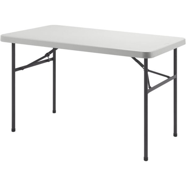 Lorell Ultra-Lite Banquet Table Light Gray Rectangle Top - Dark Gray Base - 450 lb Capacity - 48" Table Top Width x 30" Table Top Depth x 2" Table Top Thickness - 29" Height -...