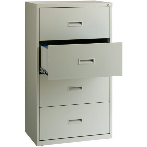 Lorell Value Lateral File - 4-Drawer 30" Width x 18.6" Depth x 52.5" Height - 4 x Drawer(s) for File - A4, Legal, Letter - Interlocking, Leveling Glide, Ball-bearing Suspension,...