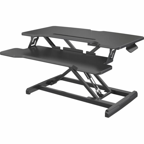Lorell X-type Slim Desk Riser 19 lb Load Capacity - 16.50" Height x 20" Width - Desktop - Black (LLR99539)