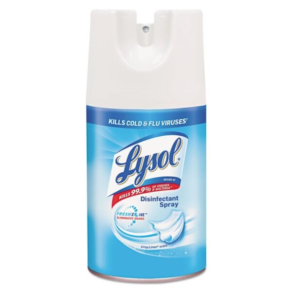 Lysol® Disinfectant Spray, Crisp Linen, 12 Aerosol Cans (90440)