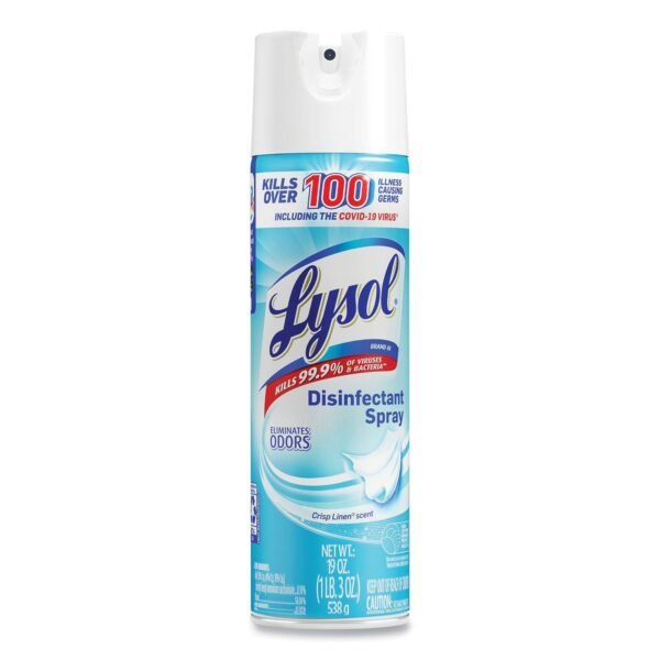 Lysol® Disinfectant Spray, Crisp Linen, 19 oz. Aerosol Can (79329)