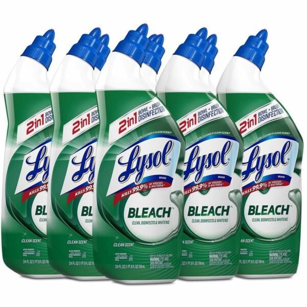 Lysol® Toilet Bowl Disinfectant Cleaner with Bleach, 24 oz., 9 Bottles (98014)