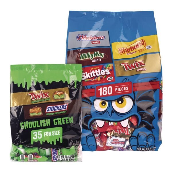 Mars Mixed Chocolate and Sugar Variety, Halloween Bundle, 2 Bags, 215 Pieces (60004104)