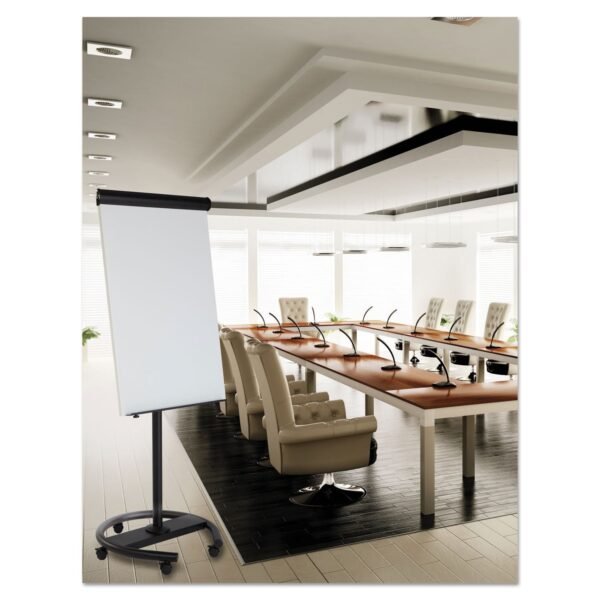 MasterVision 360 Multi-Use Mobile Magnetic Dry Erase Easel, 27 x 41, White Surface, Black Steel Frame (EA4806156)