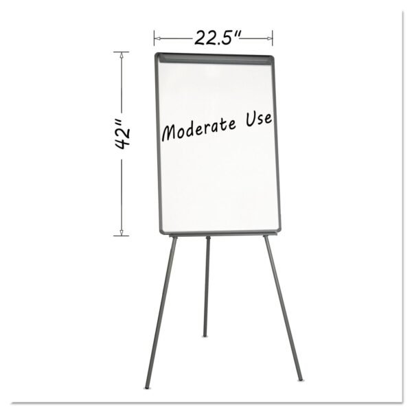 MasterVision Basic Tripod Melamine Presentation Easel, 22.5 x 42, White/Black (EA2300045)