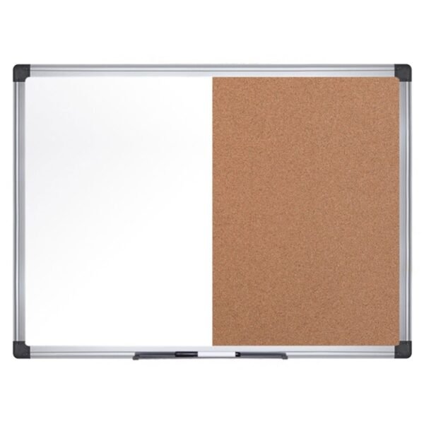 MasterVision Dry-erase Combo Board 0.50" Board Height x 48" Board Width x 72" Board Depth - Natural Cork, Melamine Surface - Self-healing, Resilient, Easy to Clean, Dry Erase...