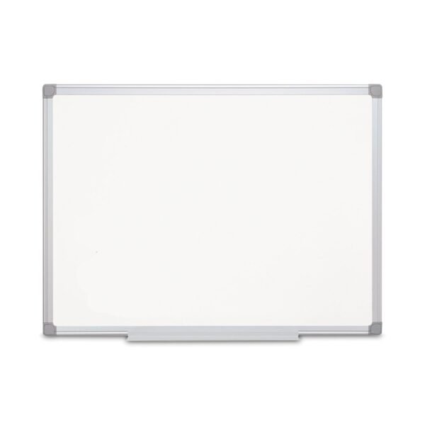 MasterVision Earth Silver Easy-Clean Dry Erase Board, 36 x 24, White Surface, Silver Aluminum Frame (CR0620790)
