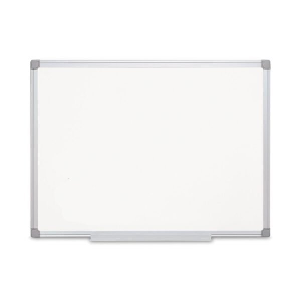 MasterVision Earth Silver Easy-Clean Dry Erase Board, 48 x 36, White Surface, Silver Aluminum Frame (CR0820790)