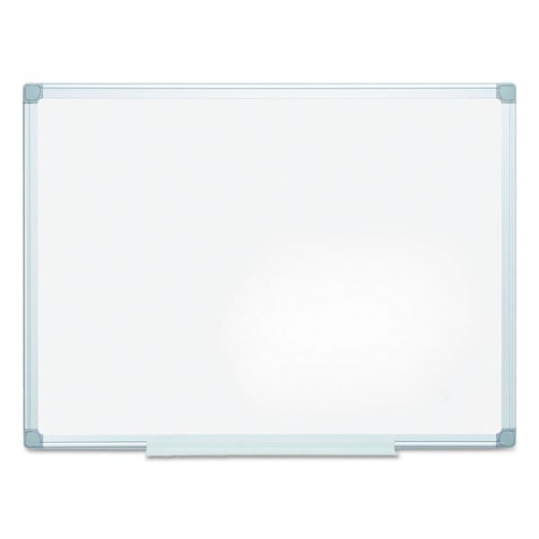 MasterVision Earth Silver Easy-Clean Dry Erase Board, Reversible, 48 x 36, White Surface, Silver Aluminum Frame (MA0500790)