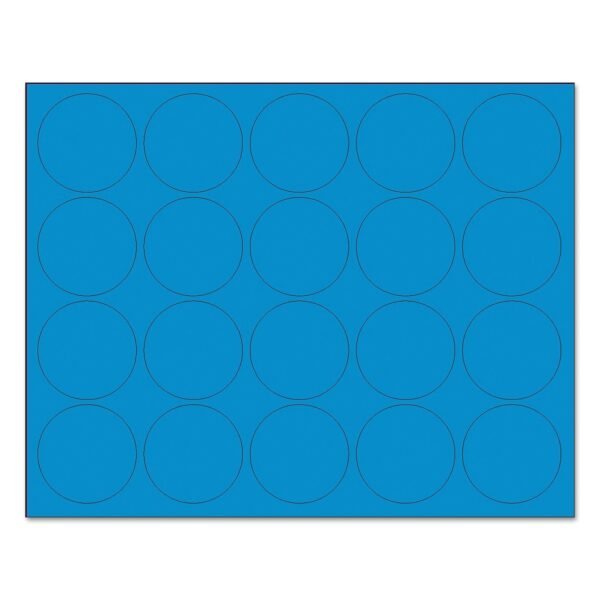 MasterVision Interchangeable Magnetic Board Accessories, Circles, 0.75" Diameter, Blue, 20/Pack (FM1601)