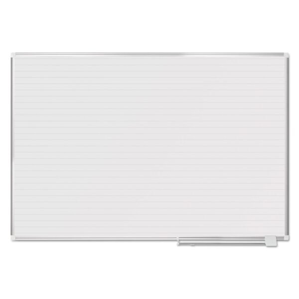 MasterVision Ruled Magnetic Steel Dry Erase Planning Board, 72 x 48, White Surface, Silver Aluminum Frame (MA2794830)