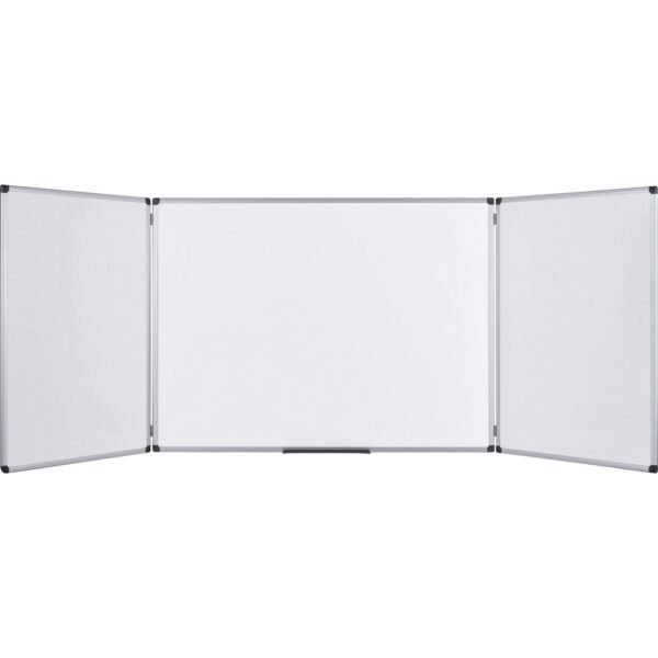 MasterVision Trio Magnetic Whiteboard 36" (3 ft) Width x 96" (8 ft) Height - White Surface - Rectangle - Magnetic - Assembly Required - 1 Each (TR0202101170)