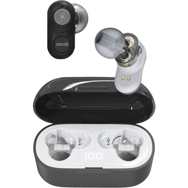 Maxell True Wireless Dual Driver Bluetooth Earbuds Stereo - True Wireless - Bluetooth - Earbud - Binaural - In-ear - Black (199652)