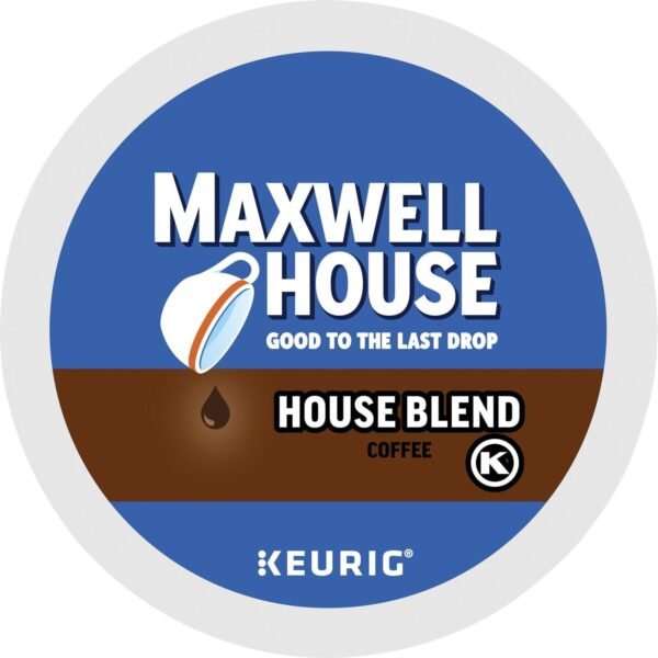 Maxwell House K-Cup House Blend Coffee Compatible with Keurig Brewer - Medium - K-Cup - House Blend - 24 / Box (8047)