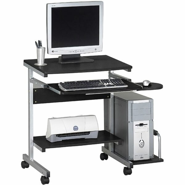 Mayline Eastwinds 946 Portrait PC Desk Cart Anthracite Top - 19.25" Table Top Length x 36.50" Table Top Width - 31.25" Height - Business Environment - Assembly Required - Steel...