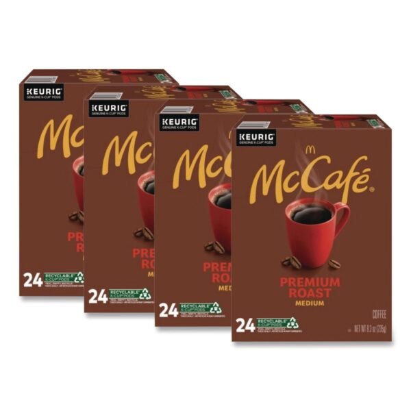 McCafe Premium Roast K-Cup, 24/Box, 4 Boxes/Carton (7465CT)