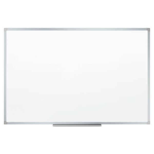 Mead Dry Erase Board with Aluminum Frame, 72 x 48, Melamine White Surface, Silver Aluminum Frame (85358)
