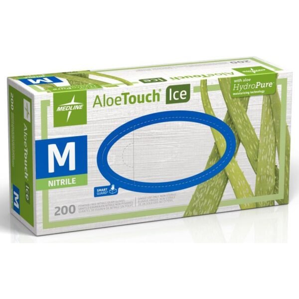 Medline Aloetouch Ice Nitrile Gloves (MDS195285)