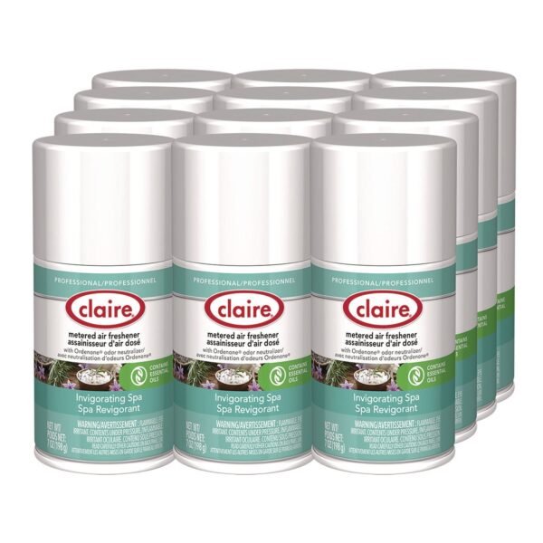 Metered Air Freshener, Invigorating Spa, 11 Oz Aerosol Spray, 12/carton