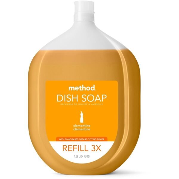 Method® Liquid Dish Soap Refill, Clementine Scent, 54-oz. Bottle 54 fl oz (1.7 quart) - Clementine Scent - Orange - 1 Each (328103)