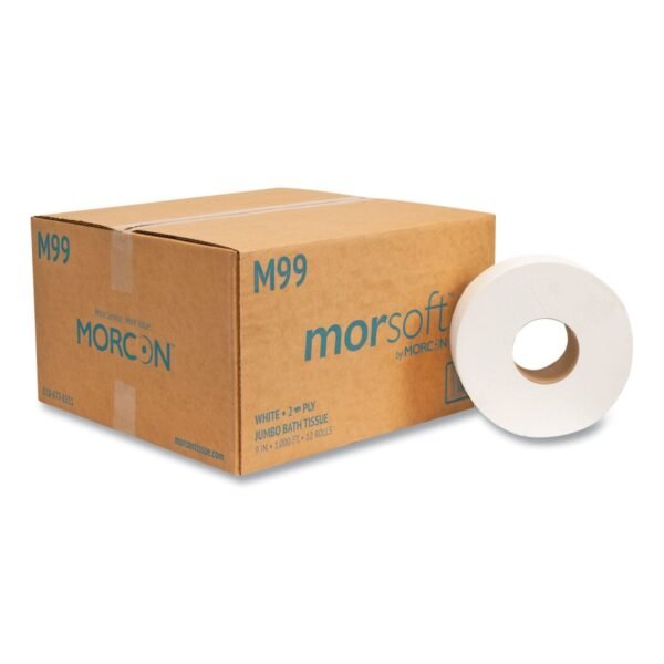 Morcon® Paper Jumbo Bath Tissue, 2-Ply, 1,000-ft., 12 Rolls (M99)