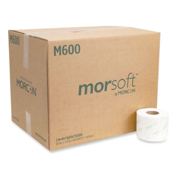 Morsoft® Standard Toilet Paper, 2-Ply, 600 Sheets, 48 Rolls (M600)