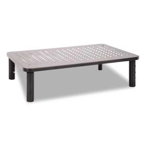 MOUNT-IT! Adjustable Desktop Monitor Riser, For Up to 32" Monitors, 14.57" x 9.25" x 5.51", Black, Supports 44 lb (MI7363)