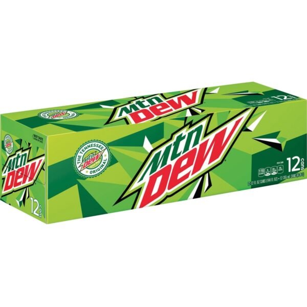 Mountain Dew Soft Drink Ready-to-Drink - 12 fl oz (355 mL) - 12 / Pack (83776)