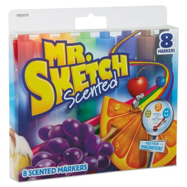 Mr. Sketch Scented Watercolor Marker, Broad Chisel Tip, Assorted Colors, 8/Set (1905070)