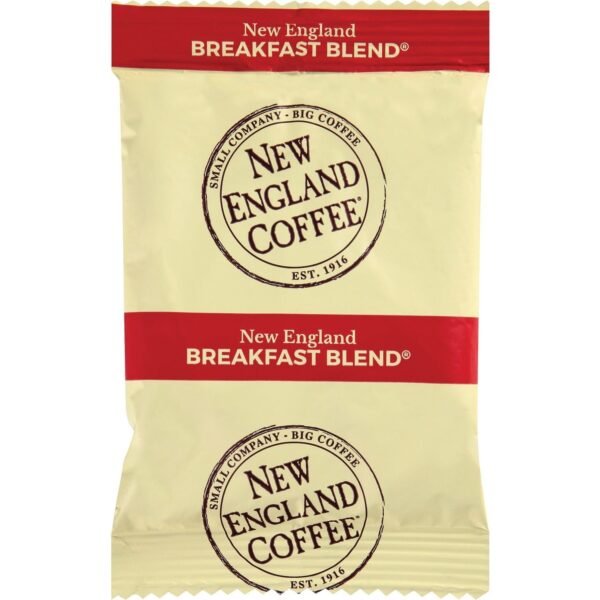 New England Coffee® Portion Pack Breakfast Blend Coffee Regular - Light - 2.5 oz Per Pack - 24 - Portion Pack - 24 / Carton (026260)