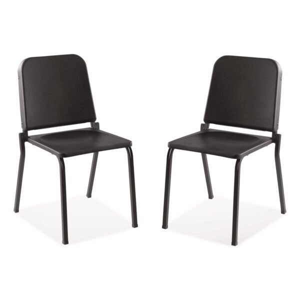 NPS 8200 Series Melody Music Chair, Supports Up to 300 lbs, 17.5" Seat Height, Black Seat, Black Back, Black Base, 2/Pack (82102)