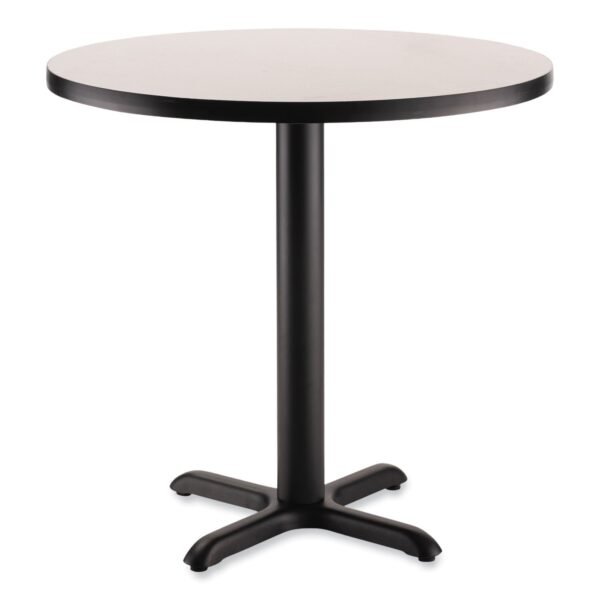 NPS Cafe Table, 36" Diameter x 30h, Round Top/X-Base, Gray Nebula, Black Base (CT13636XD1GY)