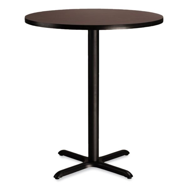 NPS Cafe Table, 36" Diameter x 42h, Round Top/X-Base, Mahogany Top, Black Base (CT13636XB1MY)