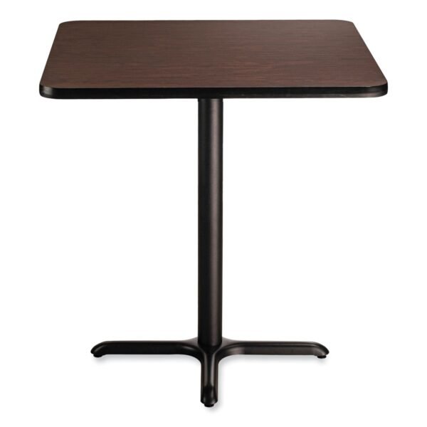 NPS Cafe Table, 36w x 36d x 36h, Square Top/X-Base, Mahogany Top, Black Base (CT33636XC1MY)