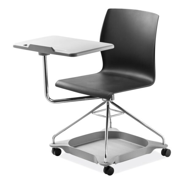 NPS CoGo Mobile Tablet Chair, Supports Up to 440 lb, 18.75" Seat Height, Black Seat, Black Back, Chrome Frame (COGO10)