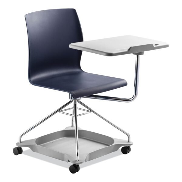 NPS CoGo Mobile Tablet Chair, Supports Up to 440 lb, 18.75" Seat Height, Blue Seat, Blue Back, Chrome Frame (COGO04)